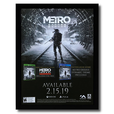 2018 Metro Exodus Framed Print Ad/Poster PS4 Xbox One PC Video Game Room Art