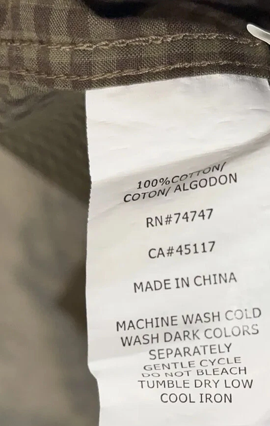 Новый мужской по всему миру SPORTSMAN длинным рукавом рубашка на пуговицах sz XXL 2XL коричневый чек - Изображение 4 из 4