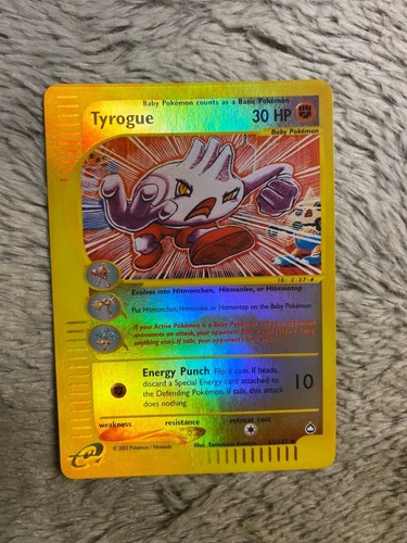 Pokemon PSA 7 Tyrogue Reverse Holo Aquapolis Set 63/147