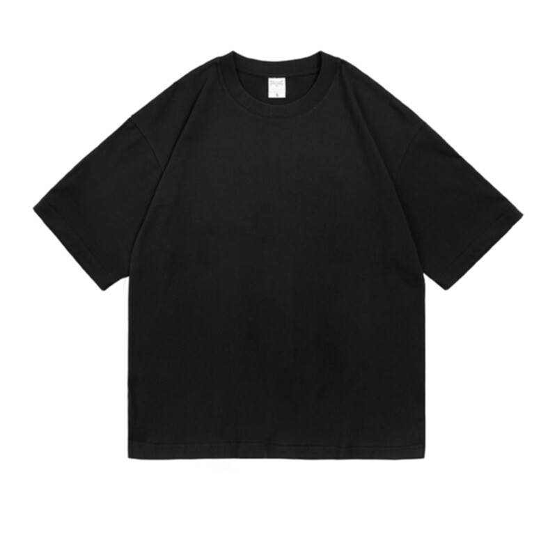 Men's Summer Fashion Solid 100% Cotton Loose Crewneck Short