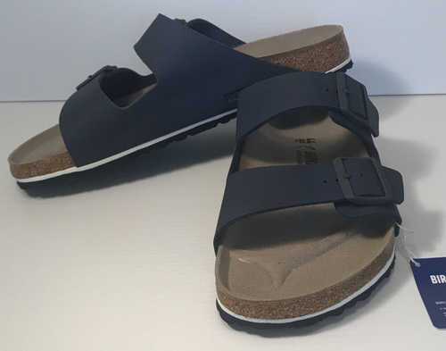 Sandalias Birkenstock Arizona Para Hombres Talla 11 M Ajuste Regular Desierto Suelo Azul Marino NUEVAS - Imagen 21 de 24