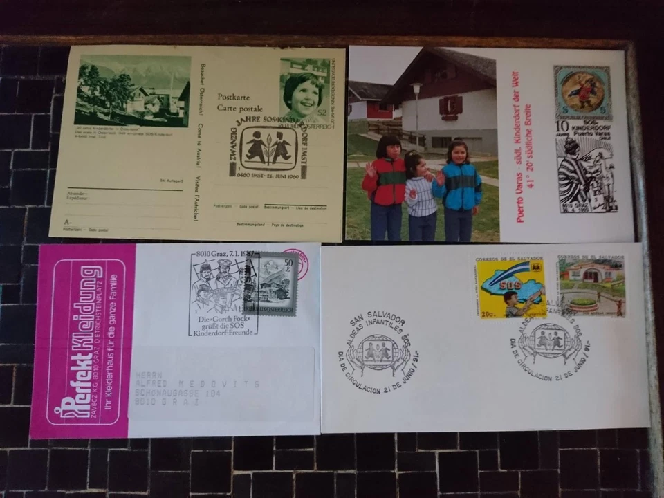 Belegefundgrube Motivo Sos-Kinderdorf, Casi Solo Varios, 335Stk - Imagen 3 de 4