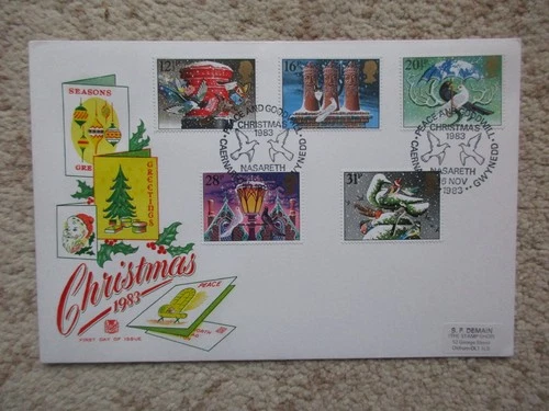 1983 CHRISTMAS  STUART FIRST DAY COVER, PEACE & GOODWILL, NASARETH  H/S