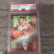 1996-97 Skybox Z Force Steve Nash #158 PSA 8 NEAR MINT Rookie RC HOF Collectible