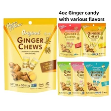 4oz-Original,Lemon,Mango,Orange Flavors Ginger Chews Ginger Candy-Soft Sweets