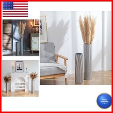 Sziqiqi Silver Tall Floor Vases 2Pcs