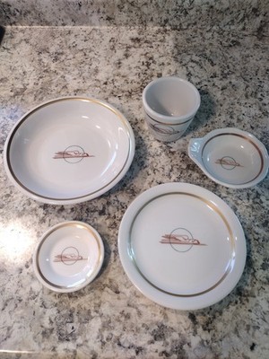 Union Pacific Railroad UPRR Winged Streamliner Dining Car China Lot Of 5