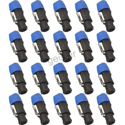 20Pack 4Pole Speakon Twist Lock Plug Neutrik NL4FC NLT4X Audio Speaker Connector