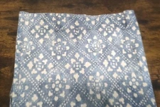 2 Pottery Barn Leada Pillow Shams  Blue Stencil Print Queen 100% Organic Cotton 