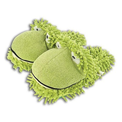 Kinder-Hausschuhe Fuzzy Friends grün Frosch UK-Größe 7 weich gemütlich Indoor Schuhe Geschenk