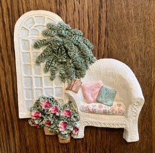 Vintage 1989 Michael's "The Reading Chair" Wall Art Plaque - New in Box
