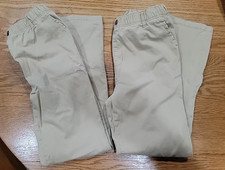 Lot 2 Children's Place Khaki Pants Boys 14 Husky Adjustable Waist School Uniform