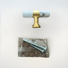 20 Pk Acrylic Cabinet Pulls Brushed Brass Drawer Pulls Gold Kitchen/Bath Handles