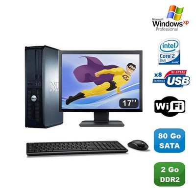 Los PC DELL Optiplex 760 DT Intel E8400 3Ghz 2GB DDR2 80GB WIFI XP Pro + 17''