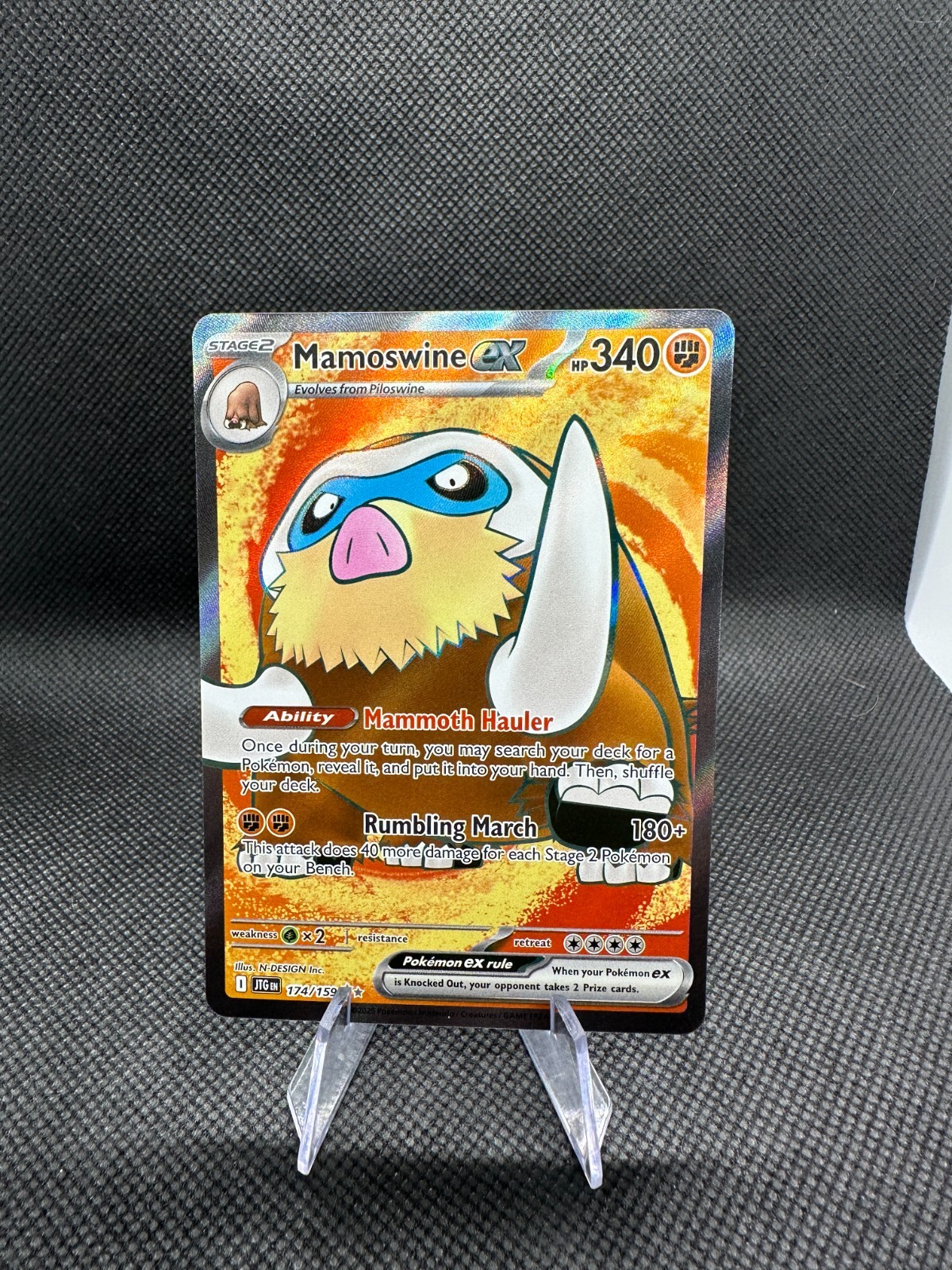 x1 Mamoswine ex - 174/159 - Ultra Rare Pokemon SV09 Journey Together M/NM