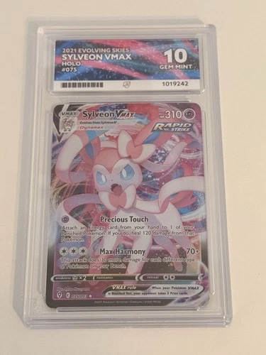 2021 Evolving Skies Sylveon VMAX Holo #75 Ace 10 Gem Mint