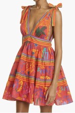 FARM RIO Good Vibes Tropical Mini Dress Small Boho Resort Coastal Sold Out NEW