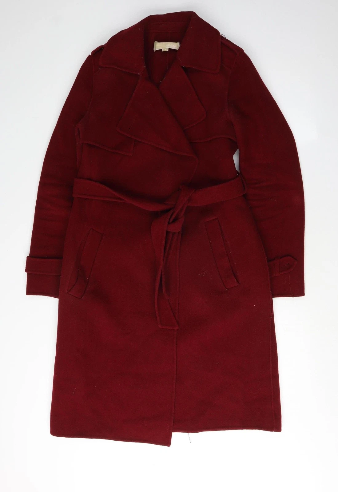 Cappotto trench donna Michael Kors lana rosso taglia S