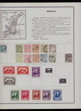 Collection Timbres Monaco 1885-1957 - Princes, Vues, Aériennes et Taxes Album