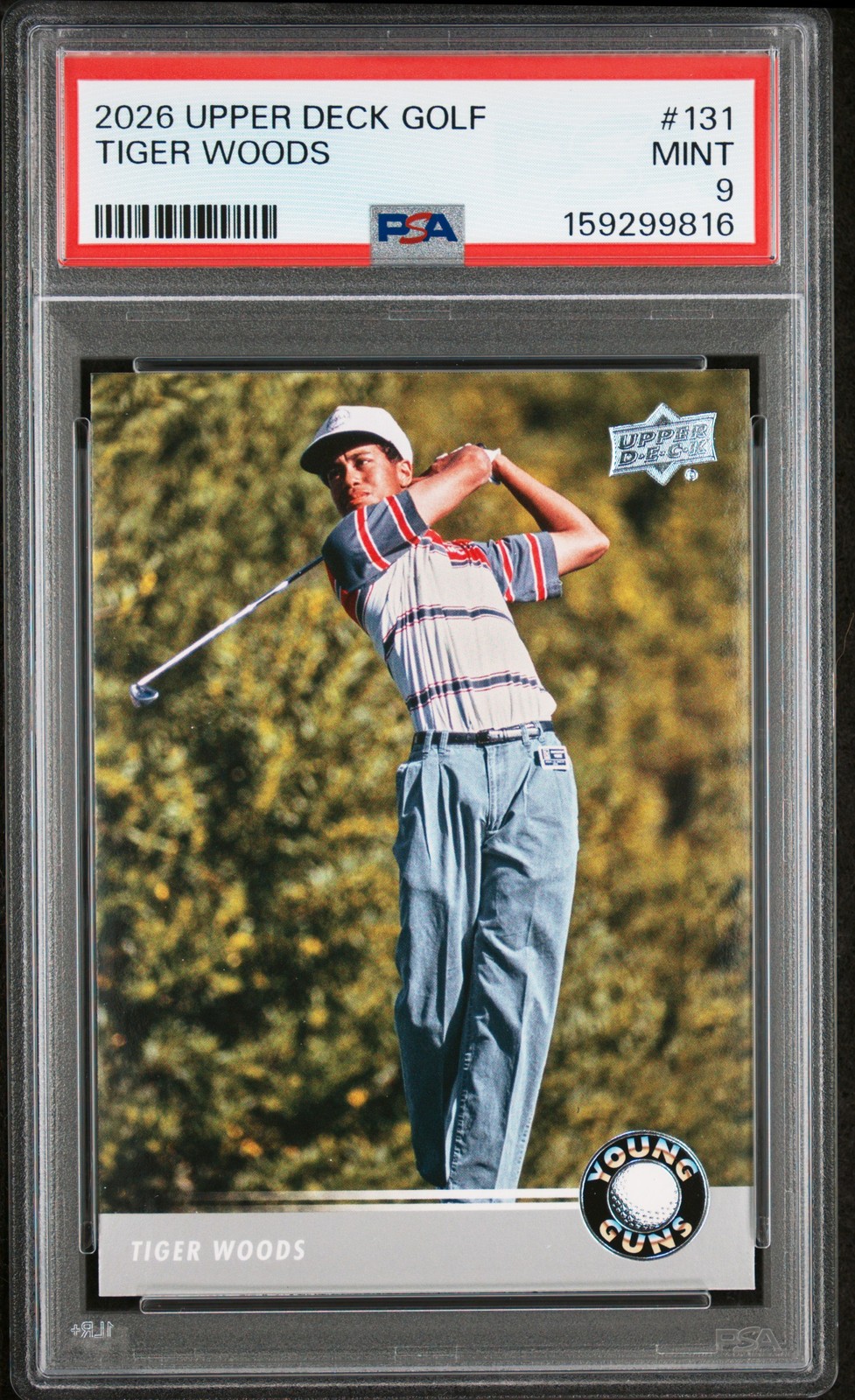 2026 UPPER DECK GOLF #131 TIGER WOODS PSA 9