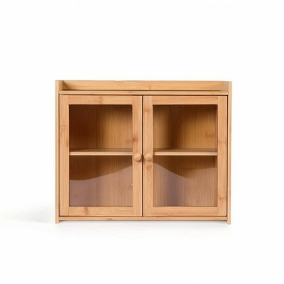 Bambus Schrank mit Regal schlanke Möbel zweistufig für kleine Flächen, Hausbesitzer