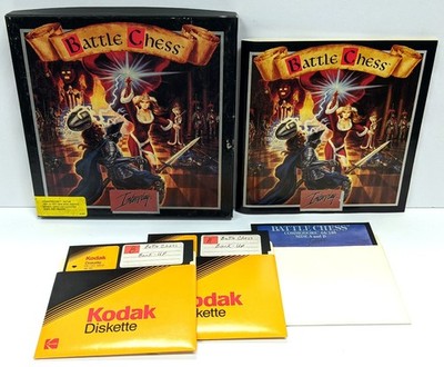 Battle Chess (1988) Commodore 64/128 C64 5.25'' Big Box ~Tested~ **Complete**