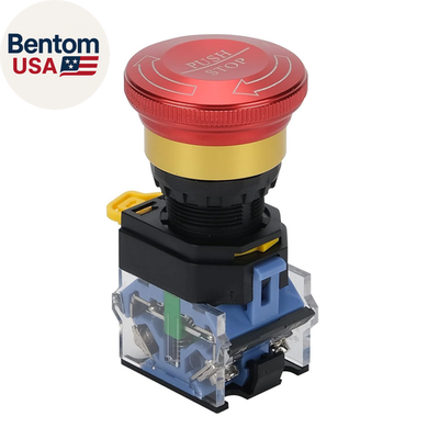 #ad Emergency Stop Button 22Mm Latching Push Button Switch Aluminum Alloy round E S $22.28