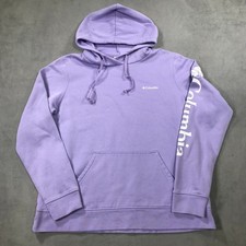 Columbia Women's Hoodie Sweatshirt Size Large Purple Pullover Outdoors Hiking