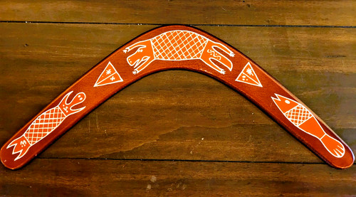 Authentic Australian Wooden Aboriginal 17" Boomerang/ Handcrafted READ