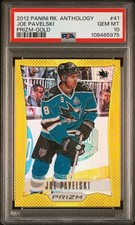 2012 Panini Prizm Gold Joe Pavelski #41 10/10 PSA 10