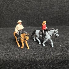 Vintage Safari LTD Horse Rider Lot of 2 Riders and 8 Horses