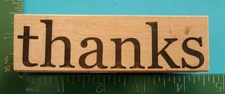 Bold THANKS Saying Rubber Stamp