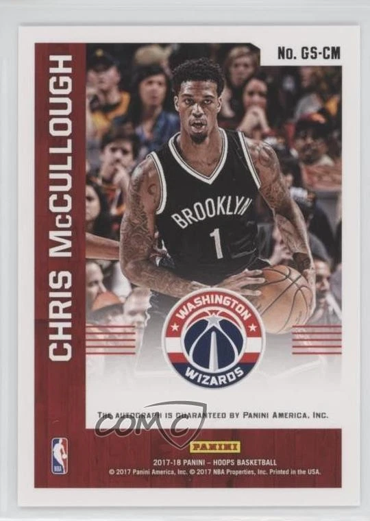2017-18 Panini NBA Hoops Great SIGnificance Chris McCullough #GS-CM Auto - Image 2 of 2