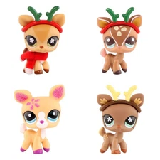 4 pcs Pet Shop LPS Toys Deer 634 2499 2113 670 with Accessories Kid Gifts Rare