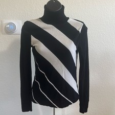 The Limited Black & White Turtleneck Long Sle...