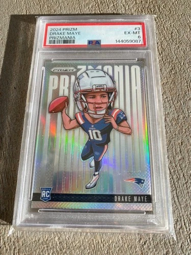 RARE Drake "Drake Maye" Maye 2024 Prizm Prizmania Rookie Case Hit PSA 6 CLEAN