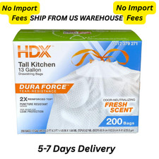 HDX 13 Gallon Reinforced Top Drawstring Fresh...