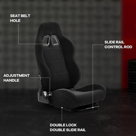 Zootopo Racing Seat With Adjustable Double Slide For Racing Simulator Cockpit
