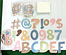 Large Letters Numbers Symbols.  with re-usable sticky dots.  3 complete sets.