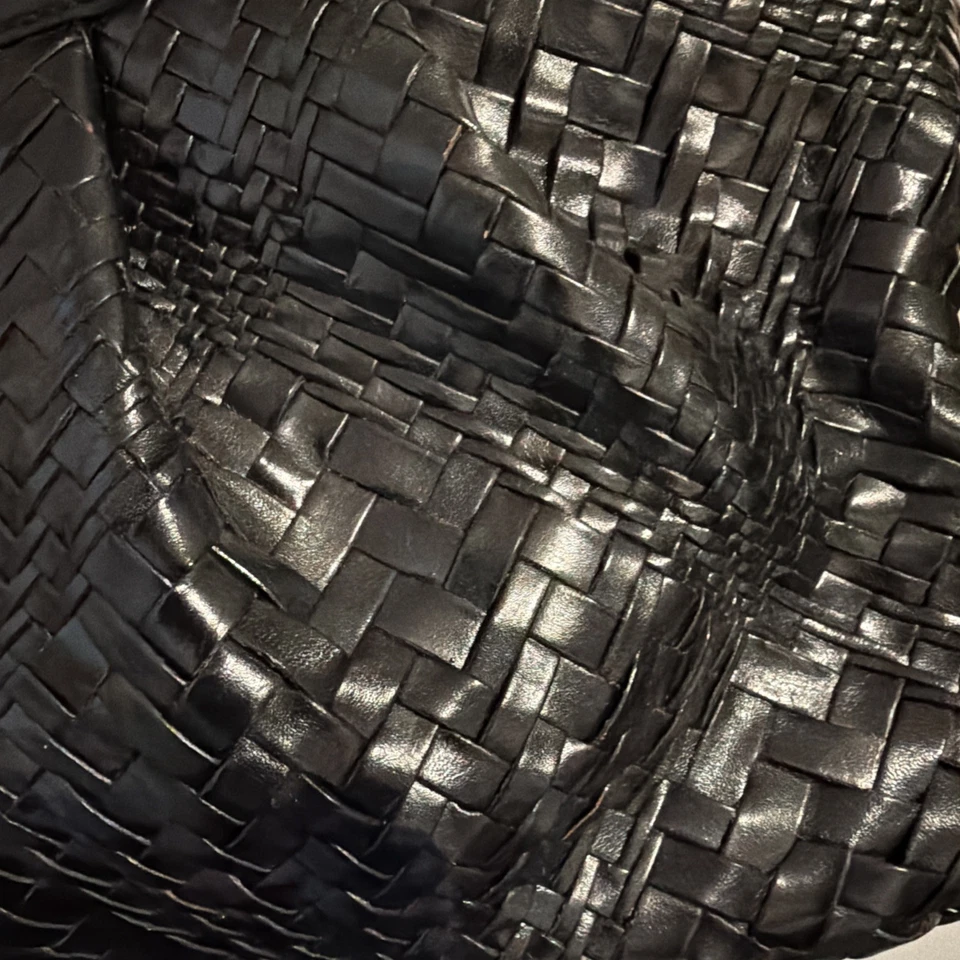 Bolsa tote Monsac original preta tecido couro alças superiores grandes - Imagem 2 de 4