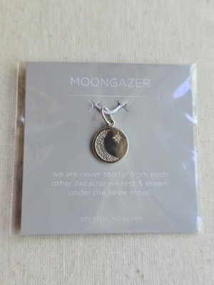 Moongazer, Moon Charm , Sterling Silver Origami Owl Dainty Pendant, Retired...