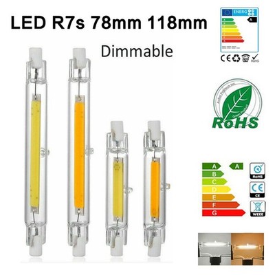 COB R7S LED Lampe 118mm 78mm Glühlampe Halogen 10W 5W LED Dimmbar Glas Ersetzen
