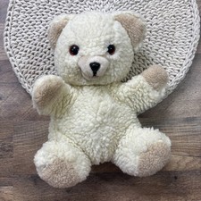 Vintage Russ Snuggle Bear Hand Puppet Plush 10  1985  READ 