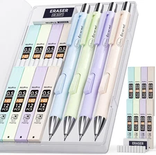 4PCS Pastel Mechanical Pencil 0.5Mm, Cute Fast Click Mechanical Pencils Set with