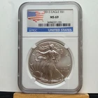 2013 American Silver Eagle $1 coin certified by NGC as MS69 1 Troy Oz