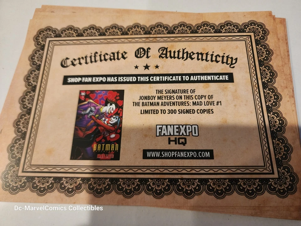 Batman Adventures: Mad Love #1 CGC 9,8 MT Firmado Jonboy Meyers Variante Especial Foto 2 de 4