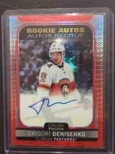 2021-22 O-Pee-Chee Platinum Rookie Red Prism Grigori Denisenko RC Auto /60