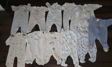 Vintage Lot Of 10 Pieces Baby Boy Clothes Size 0-6 Months Mixed Brands