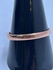 22CT GOLD WEDDING BAND RING SIZE T, WEIGHT 3.3g