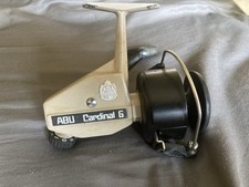 1980 Vintage Abu Cardinal 6 Spinning Reel. Serial #801200 Tan & Black. Nice